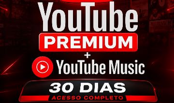 YOUTUBE PREMIUM + YOUTUBE MUSIC 30 DIAS ACESSO COMPLETO