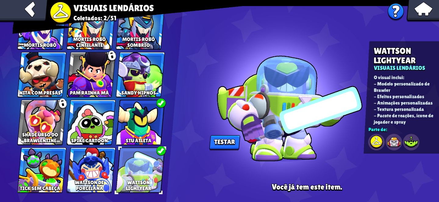Conta de Brawl Stars com 14000 Troféus, 76 brawlers e 30 hipercargas