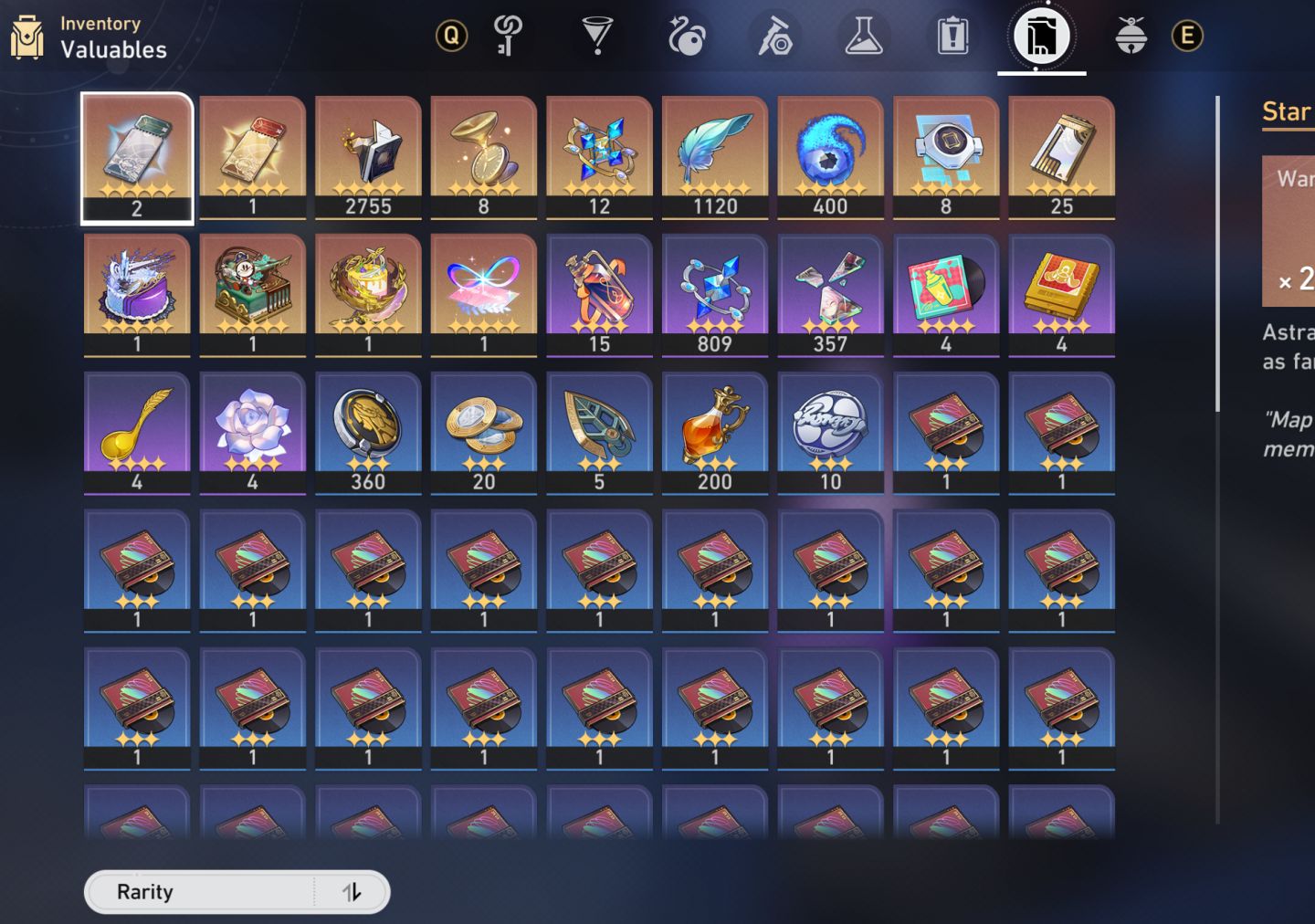 40 Personagens 5 estrela + Cones assinatura(feixiao,acheron, hysilens, castorice
