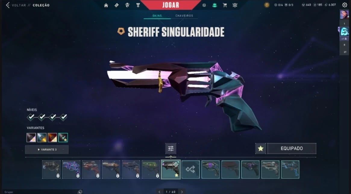 Conta Valorant completa, Karambit RGX, Vandal Kuronami, Sheriff, Operator, Ghost