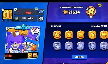 Conta 2019 de 21k de trofeus com gemas negativa, mas muito boa