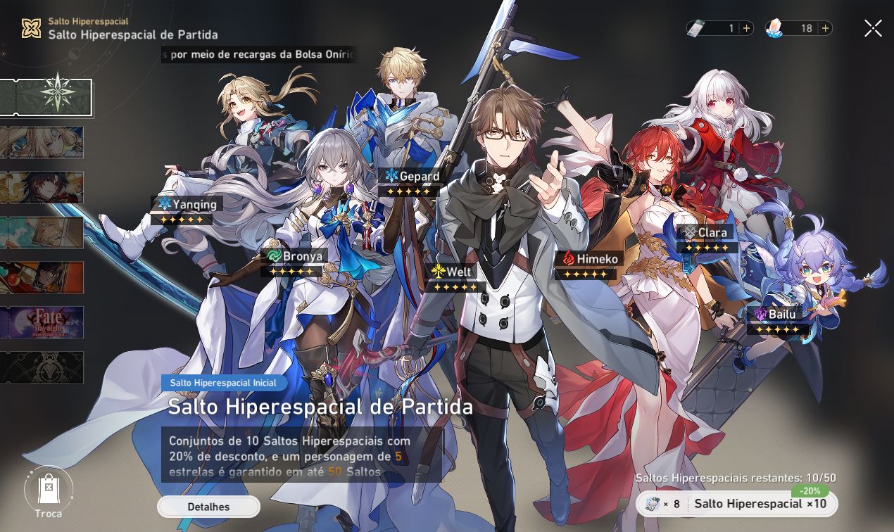 CONTA REROLL HONKAI STAR RAIL: ASHVEIL + MORTENAX BLADE E OUTROS