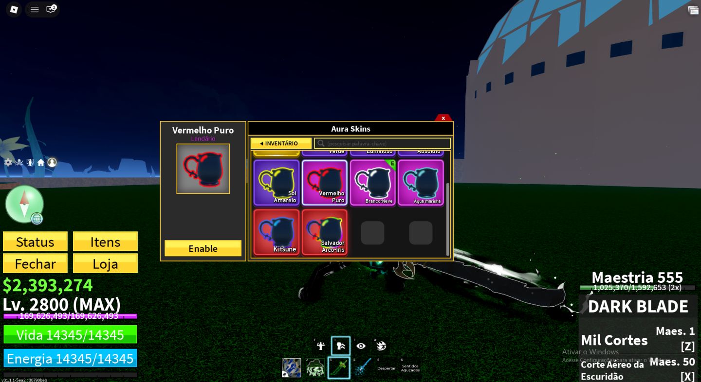Conta de Blox Fruits Full com Buddha, Magma e Ice perm e Gamepass Dark blade V3