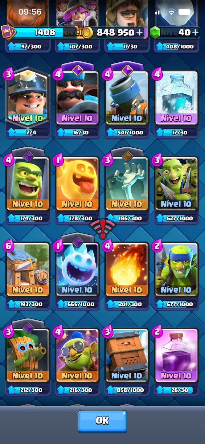 Conta Clash Royale 7652 Troféus Nv 1408 ARENA 20