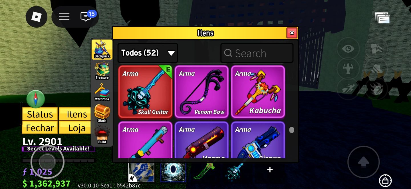 Conta de blox fruits a venda ou em brawl stars 100k+