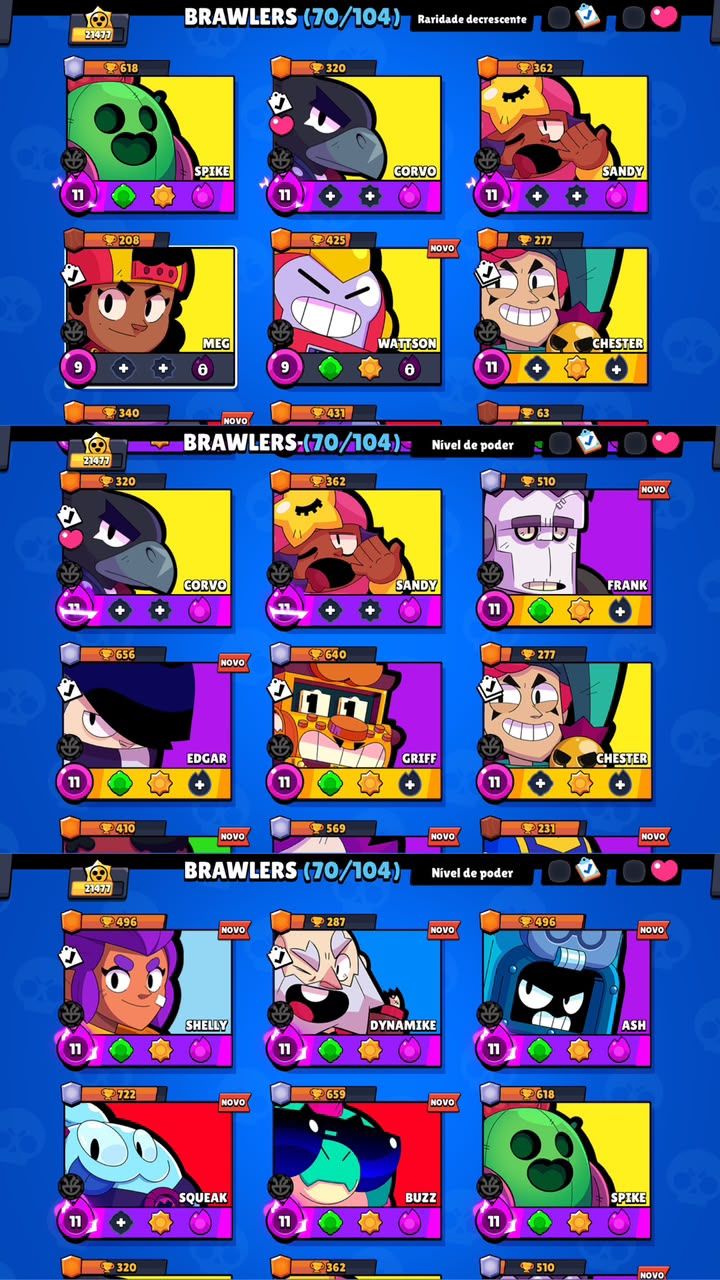 CONTA DE BRAWL STARS 21K | 70 BRAWLERS 6 LENDARIOS
