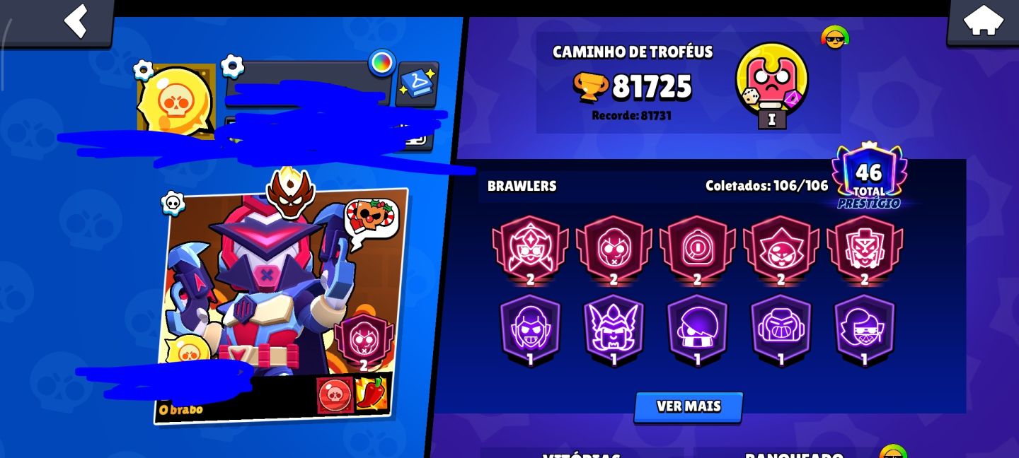 CONTA DE BRAWL STARS COM MESTRE E 80K TROFEU