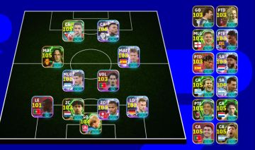 Conta de Efootball braba de mais de 3200 de força coletiva