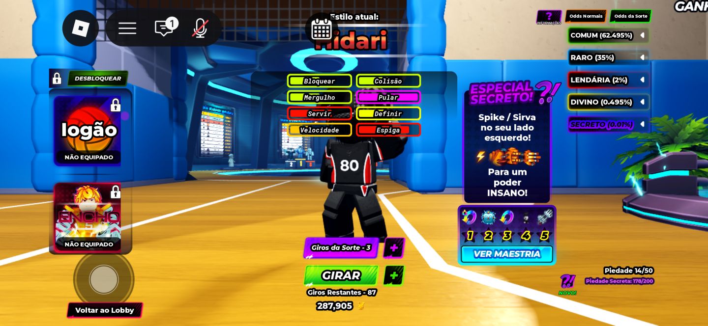 Conta lvl 157 haikyuu legends