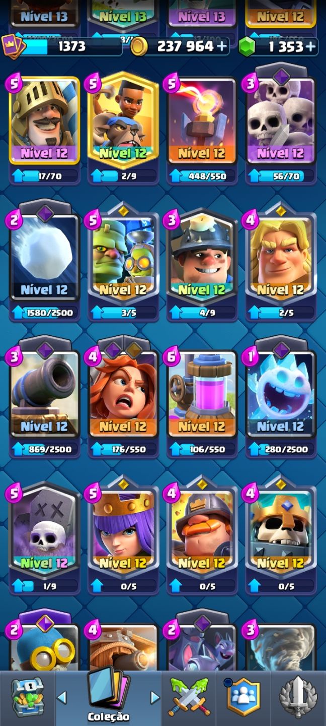 Conta brawl stars e clash royale com muitos personagens