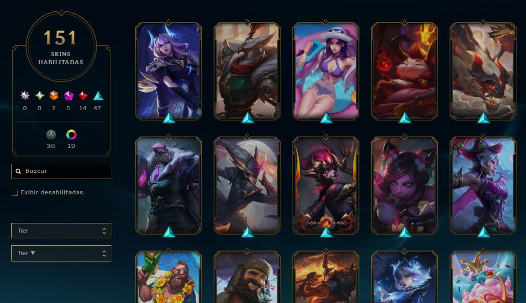 CONTA LOL - LV 242 - BANDEIRA PRAIAS PECAMINOSAS - SKINS 151