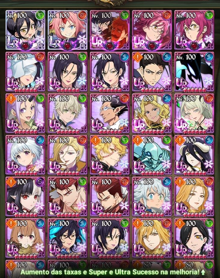 CONTA THE SEVEN DEADLY SINS: GRAND CROSS, 13M CC BOX + e DIVERSAS COLLABS!