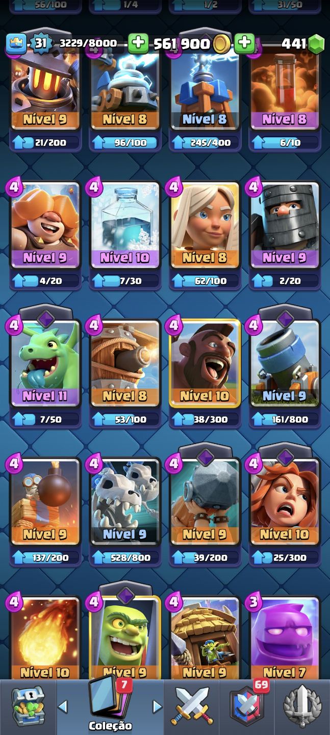 CONTA DE CLASH ROYALE ANTIGA COM MUITAS CARTAS E COM UM DOS EMOTES MAIS RAROS.