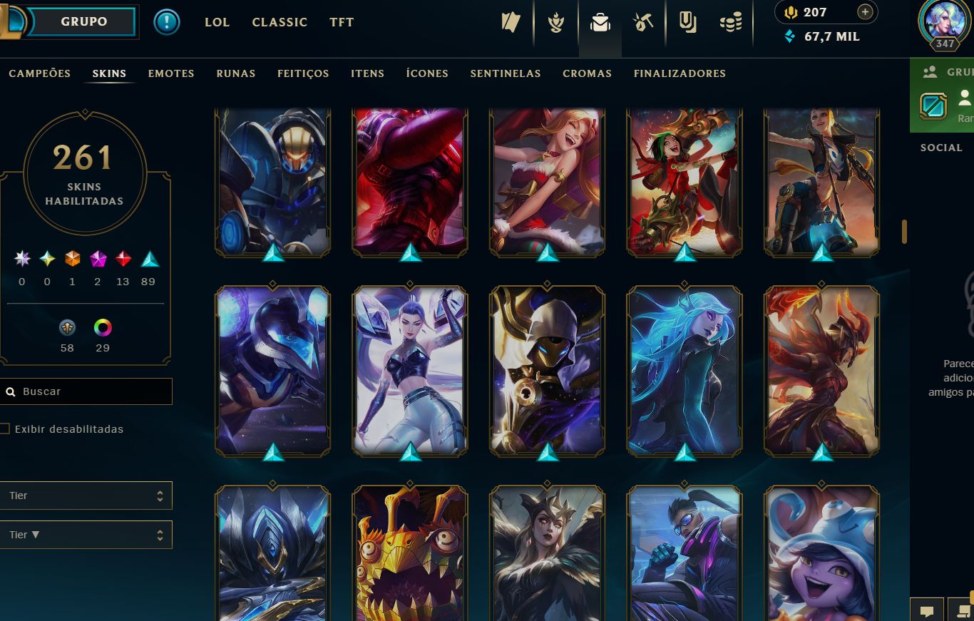 [ENTREGA AUTOMÁTICA] CONTA LOL LEVEL 347 UNRANKED (PRONTA RANKED) - FULL ACESSO!