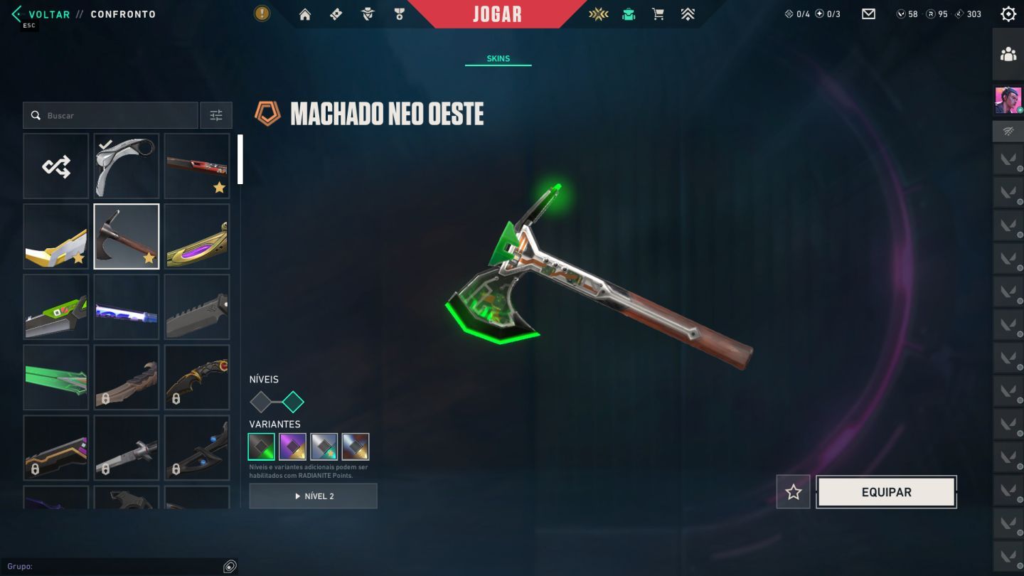 CONTA VALORANT COM 16 SKINS(Não contando de passe)