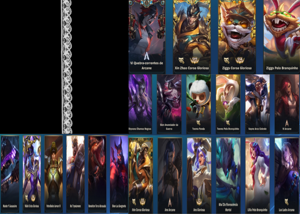 CONTA WILD RIFT MESTRE COM 4 SKINS PRESTIGIO!!!