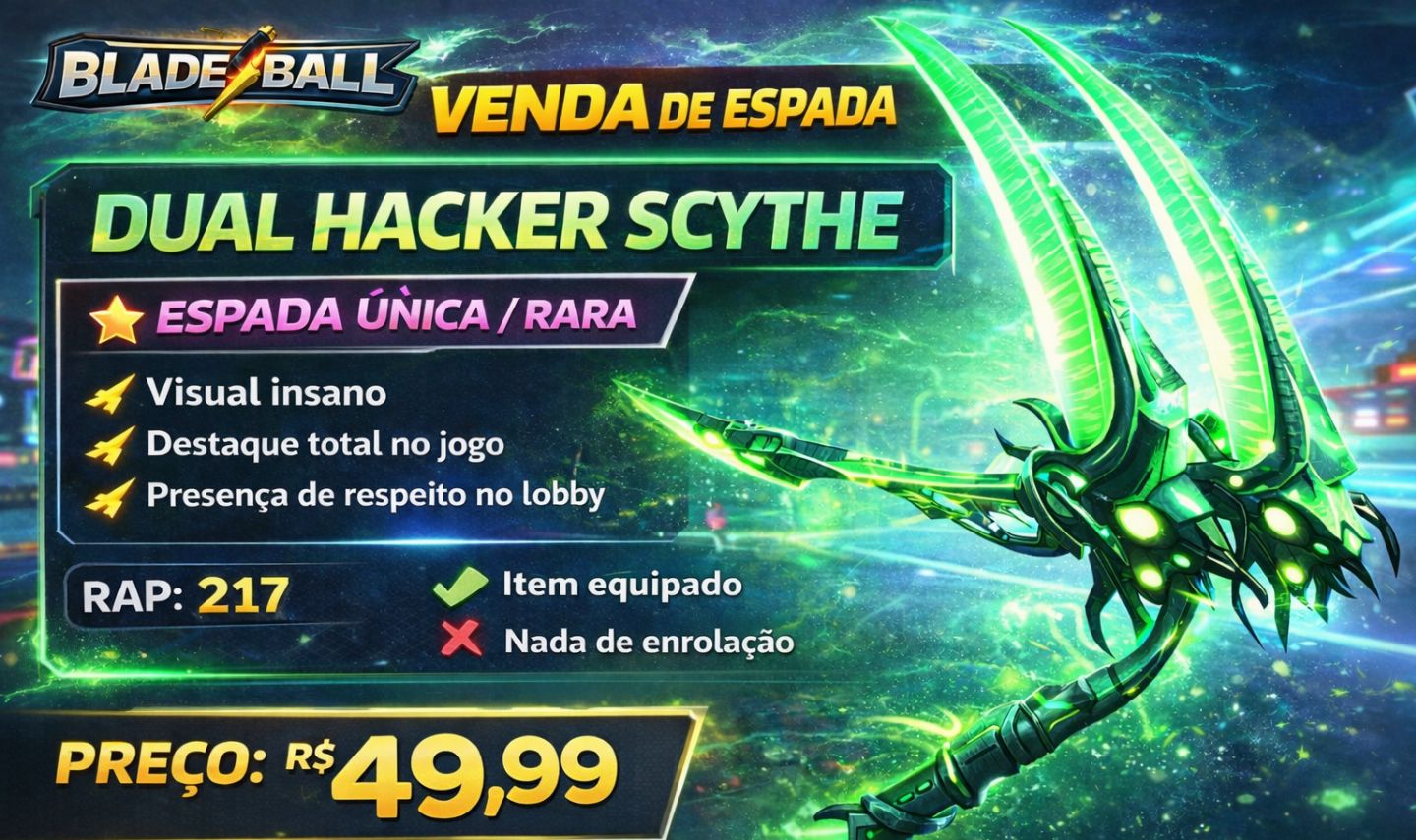 DUAL HACKER SCYTHE MELHOR PREÇO