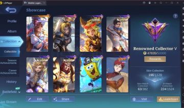 CONTA MOBILE LEGENDS COM 196 SKINS COLECIONADOR RENOMADO [SMURF] LEIA DESC