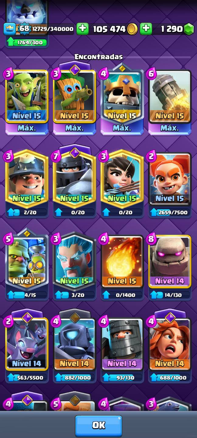 Conta de Clash royale para venda, muito top a conta e bem evoluída