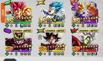 Dragon ball legends, Conta Full meta PvP, 3 Lr + LFS estrelados