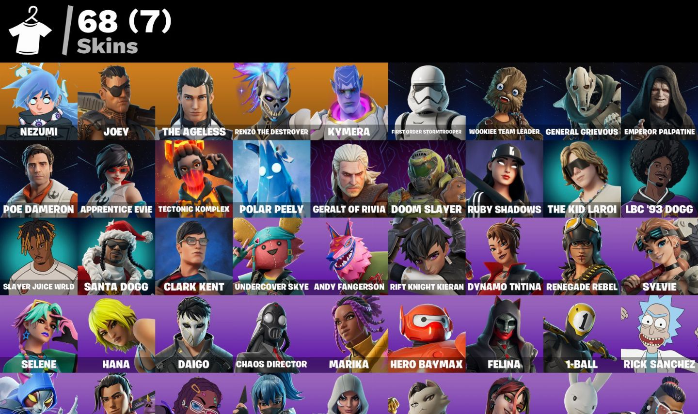 CONTA FORTNITE MUITAS SKINS BOAS+CONTA EPIC COM 68 JOGOS