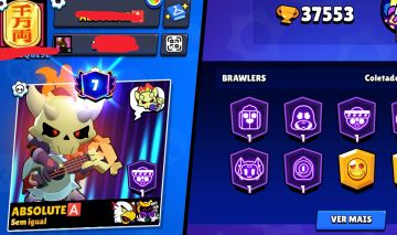 Contra brawl stars 37k troféus, 21 hipercargas, 101/105 brawlers