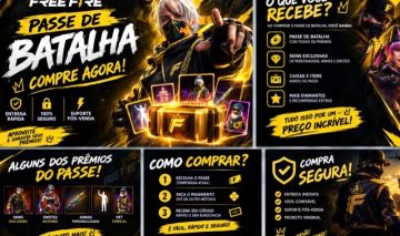 PASSE BOOYAH FREE FIRE | ENTREGA RÁPIDA E SEGURA