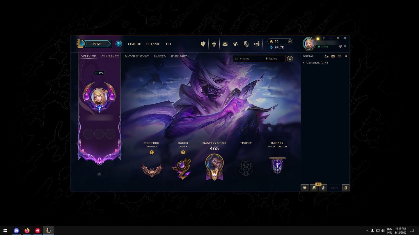 CONTA LOL - 168 SKINS | LVL 492 - 8 legendarys - 68 epics - 33 chromas