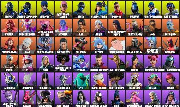 CONTA FORTNITE FA STW OG 147 SKINS | MARVEL PASS | LARA CROFT | ARCANE JINX