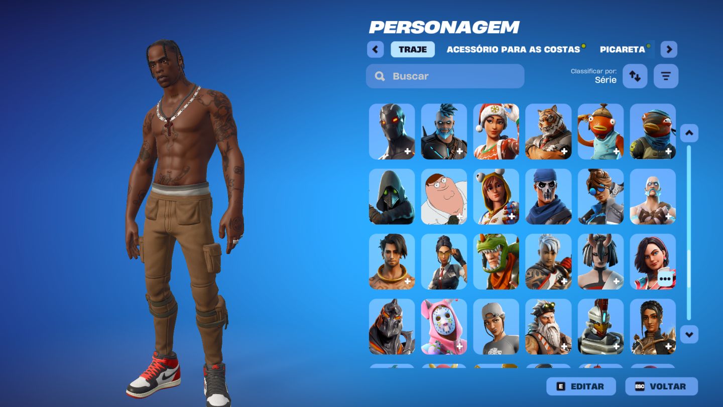 CONTA FORTNITE OG 2018 | TRAVIS SCOTT | MIDAS | SALVE O MUNDO FUNDADOR