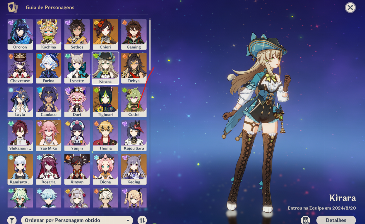 Conta Genshin AR 55 - KAMISATO AYAKA, FURINA, KEQUING, YAE MIKO, DEHYA, NAHIDA