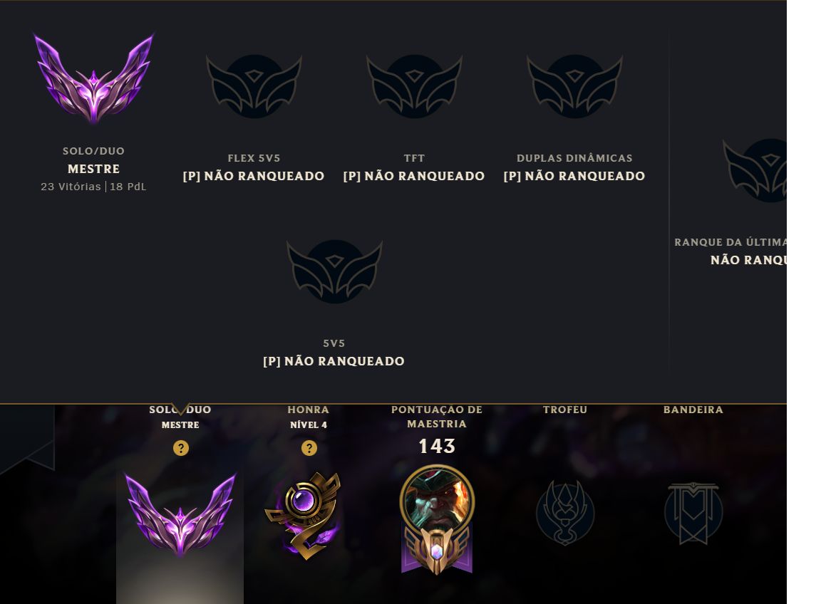 CONTA MESTRE 18PDL PEAK ELO GM COM RYZE TRIUNFANTE