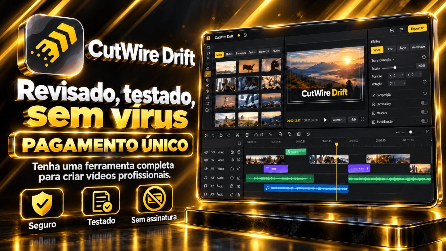 DRIFT - editor de Video alternativo ao Cap CUt - Baixar e Usar - Pagamento único