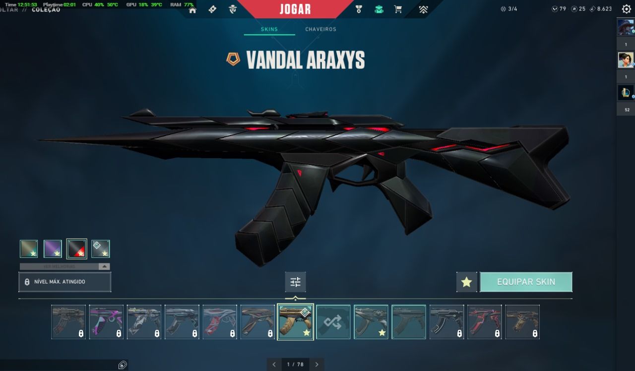Conta de valorant com muitas skins pra sair rápido( barato demais )