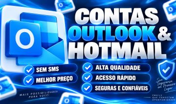 1000X Contas Email Outlook & Hotmail | Não Precisa de Sms