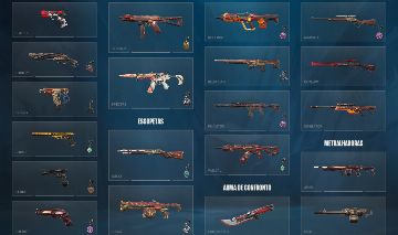 CONTA FULL SKINS - INVENTÁRIO VERMELHO/BRANCO/AZUL/ROXO - DIMA 3