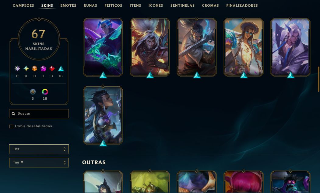 Conta Main Valorant/League OF Legends LoL Muitas Skins em ambos jogos