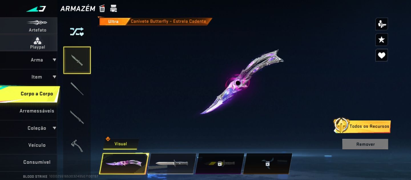 Conta de blood strike pra quem quer começar Tam skins de faca etc nível 44