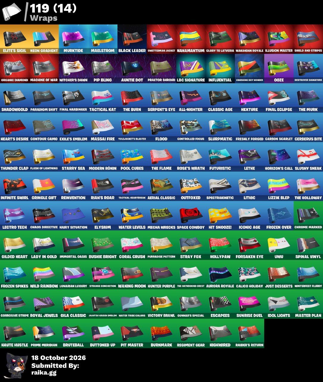 CONTA TRYHARD FORTNITE | 108 SKINS + 647 COSMÉTICOS | LVL 1782 | 113 VITÓRIAS