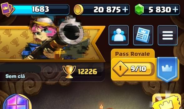 CONTA CLASH 9 ANOS/DECK 2.6 FULL/TODAS CARTAS/TORRE LVL15/5800 GEMAS