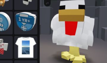 CONTA ROBLOX : conta antiga , skin atual ( galinha ).