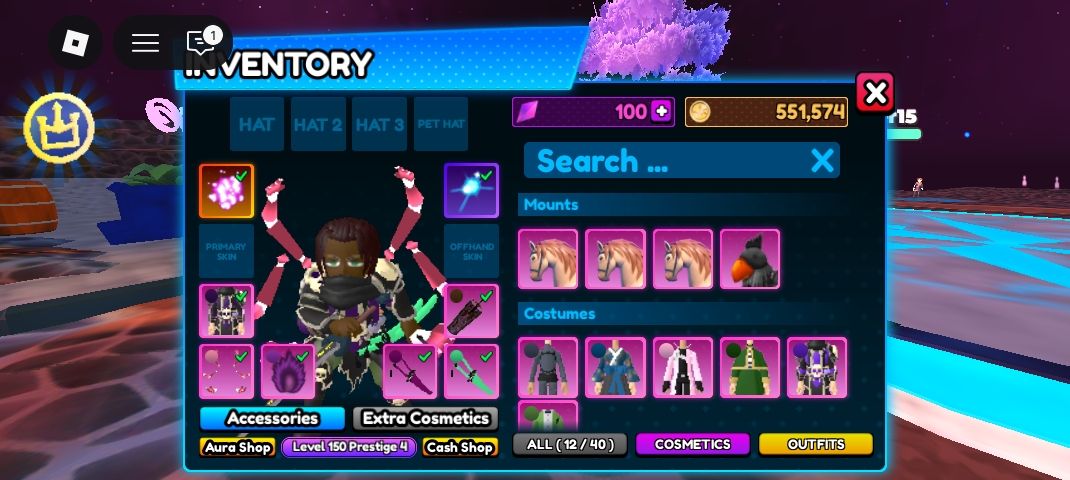 Contas World Zero Lv 150 Prestígio 4