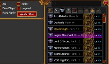 Conta aqw 2011 com Darkside Necrotic Sep Revenant - Adventure Quest World