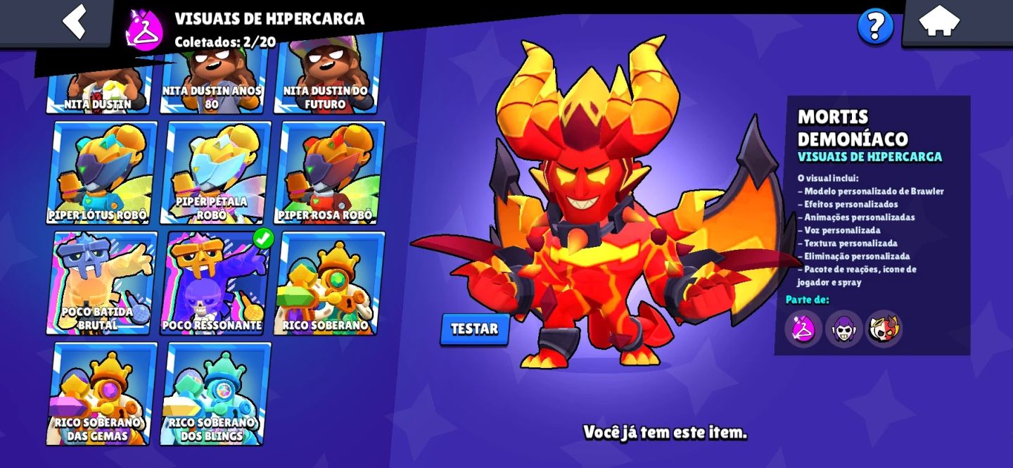 TODOS OS BRAWLERS, 2019, 250 SKINS, 33 FULL