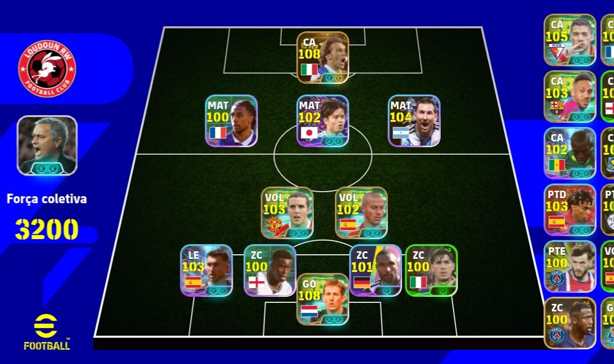 Conta de efootball como del Pinheiro e Van der sar