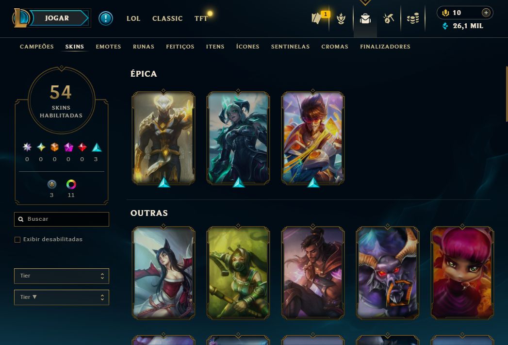 CONTA 2013 DIAMANTE 3 - 54 SKIN - 90+ CHAMP + MMR BOM! - 100% SEGURA!