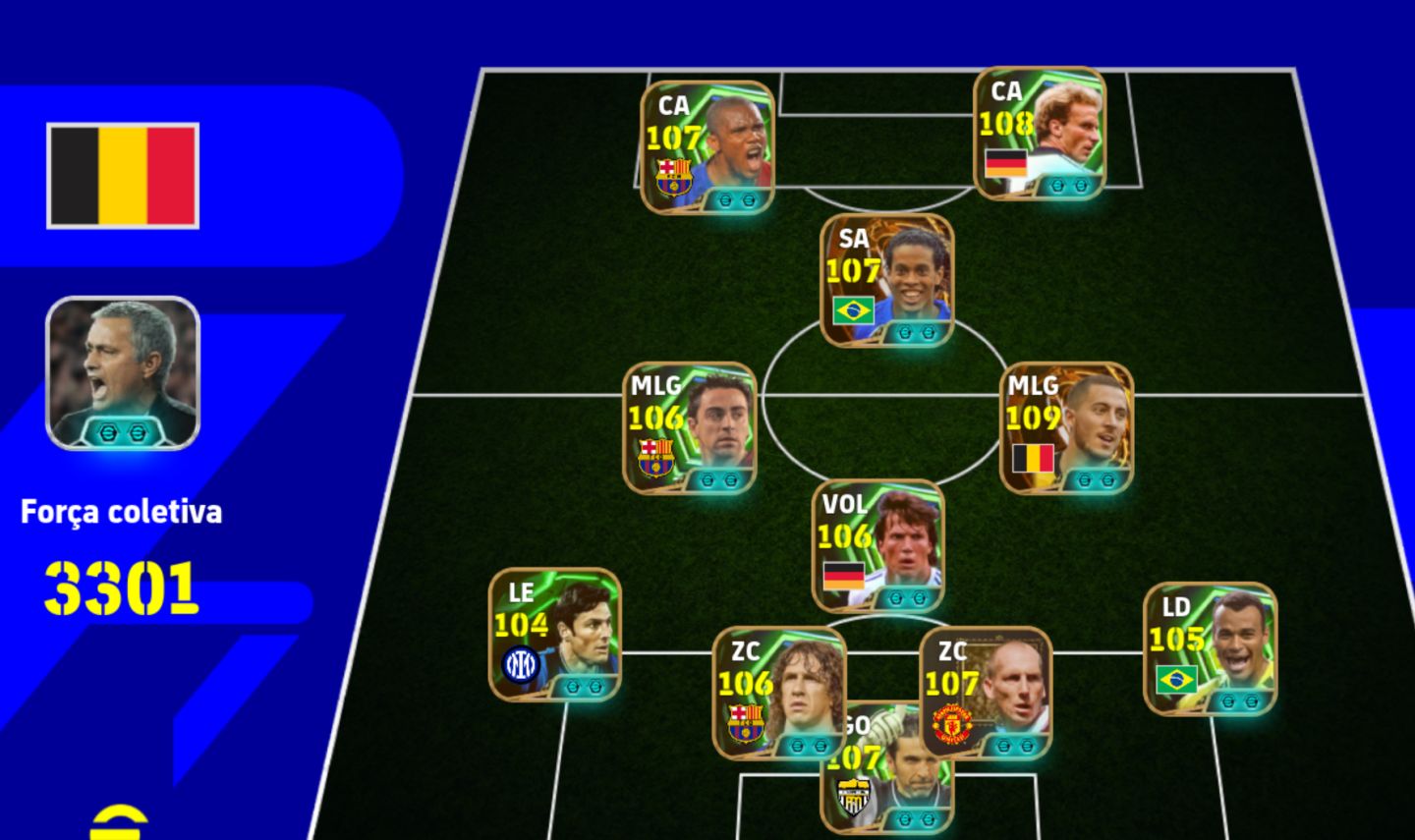 CONTA EFOOTBALL 3301 FULL RONALDINHO 107 ETOO 107