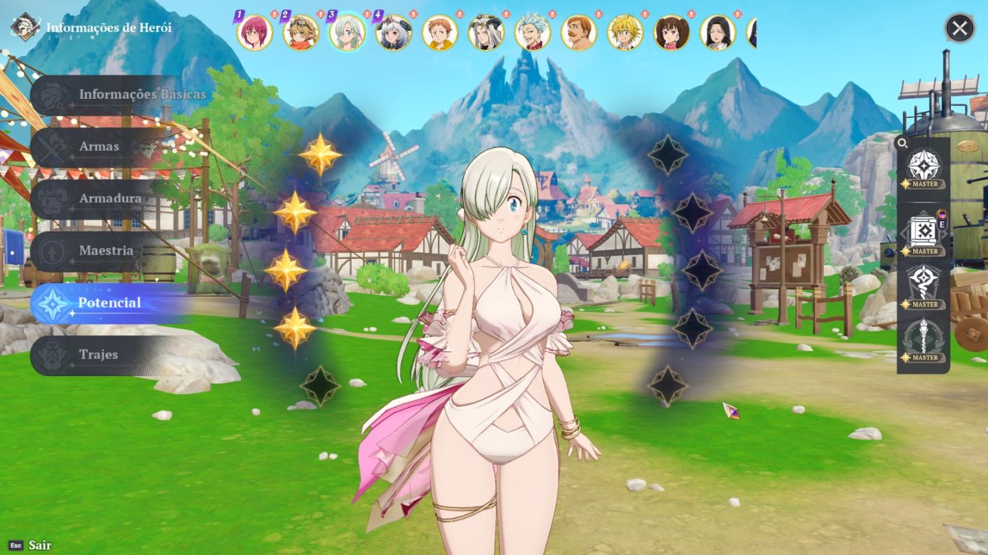 Conta muito boa para quem ta começando agora: Gowther, meliodas, ban, elisabeth