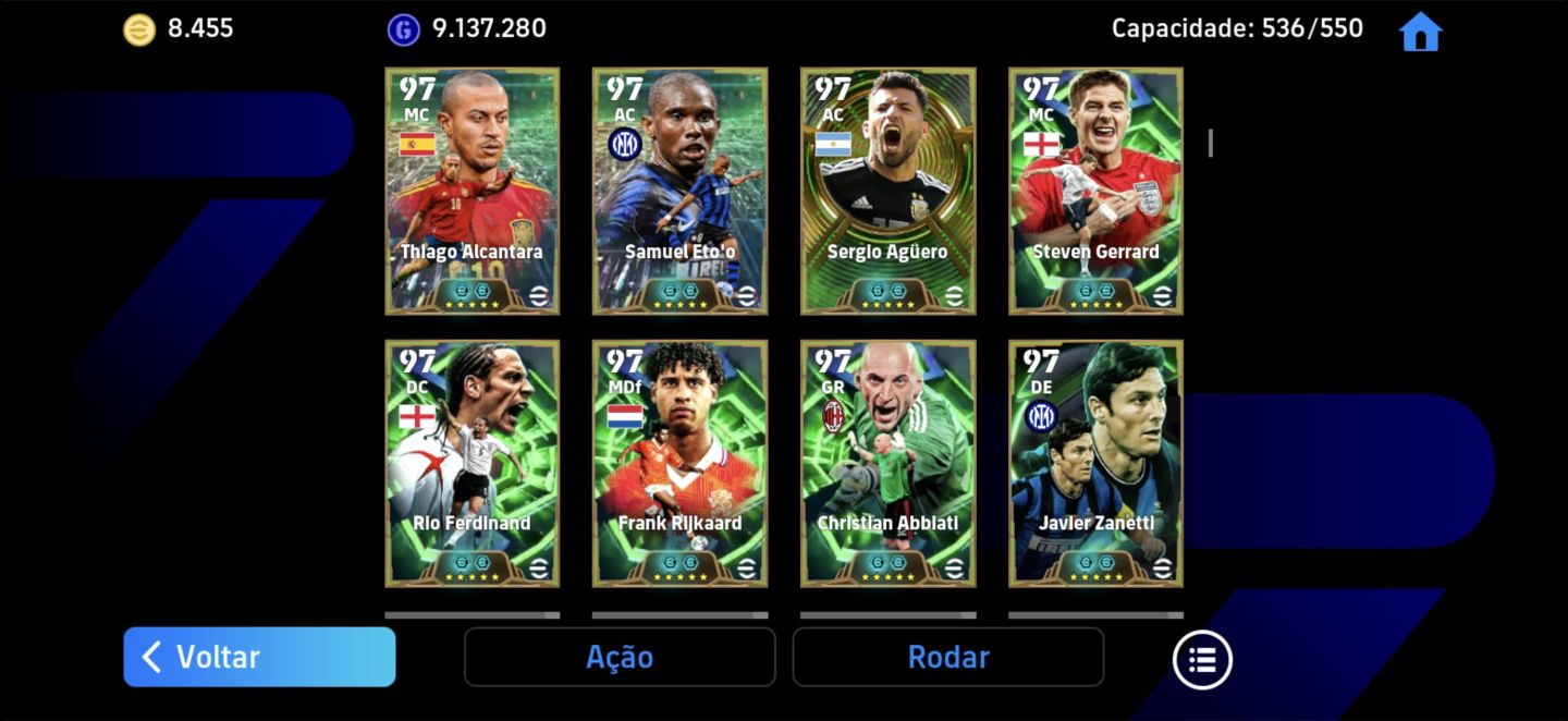 CONTA EFOOTBAL RARA COM 8,455 MOEDAS