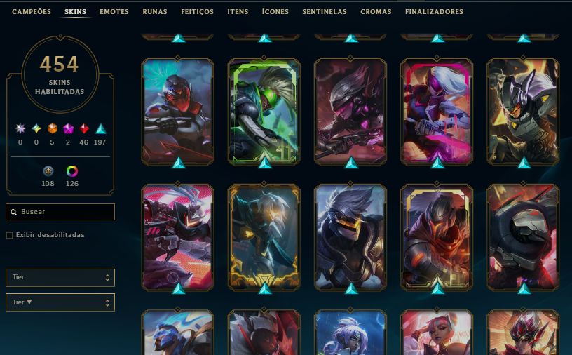 Conta do lol com 454 Skin